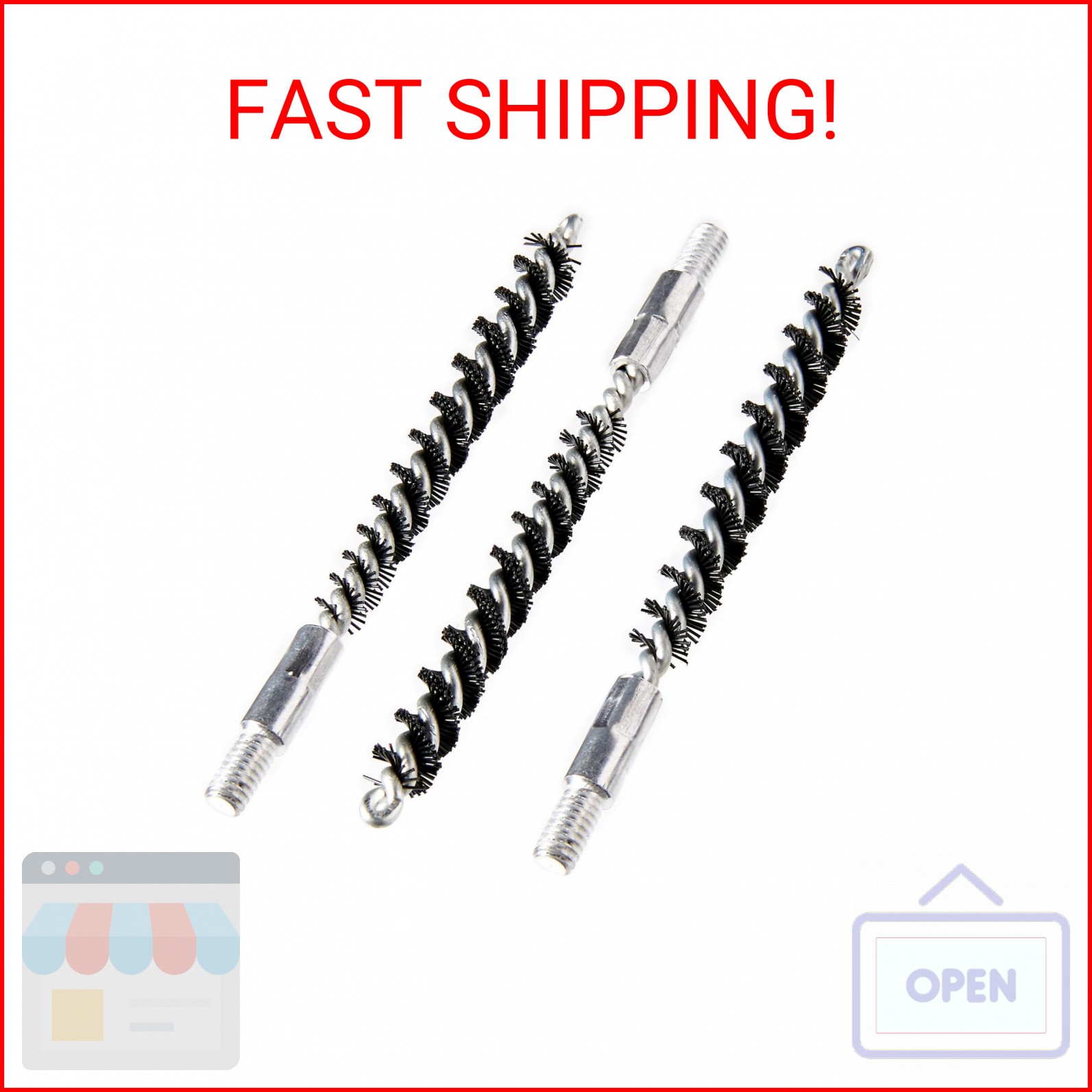 Tipton Nylon Bore Brush .30-.32 Cal 3 Pack with Durable Wire Core and Nylon Bris