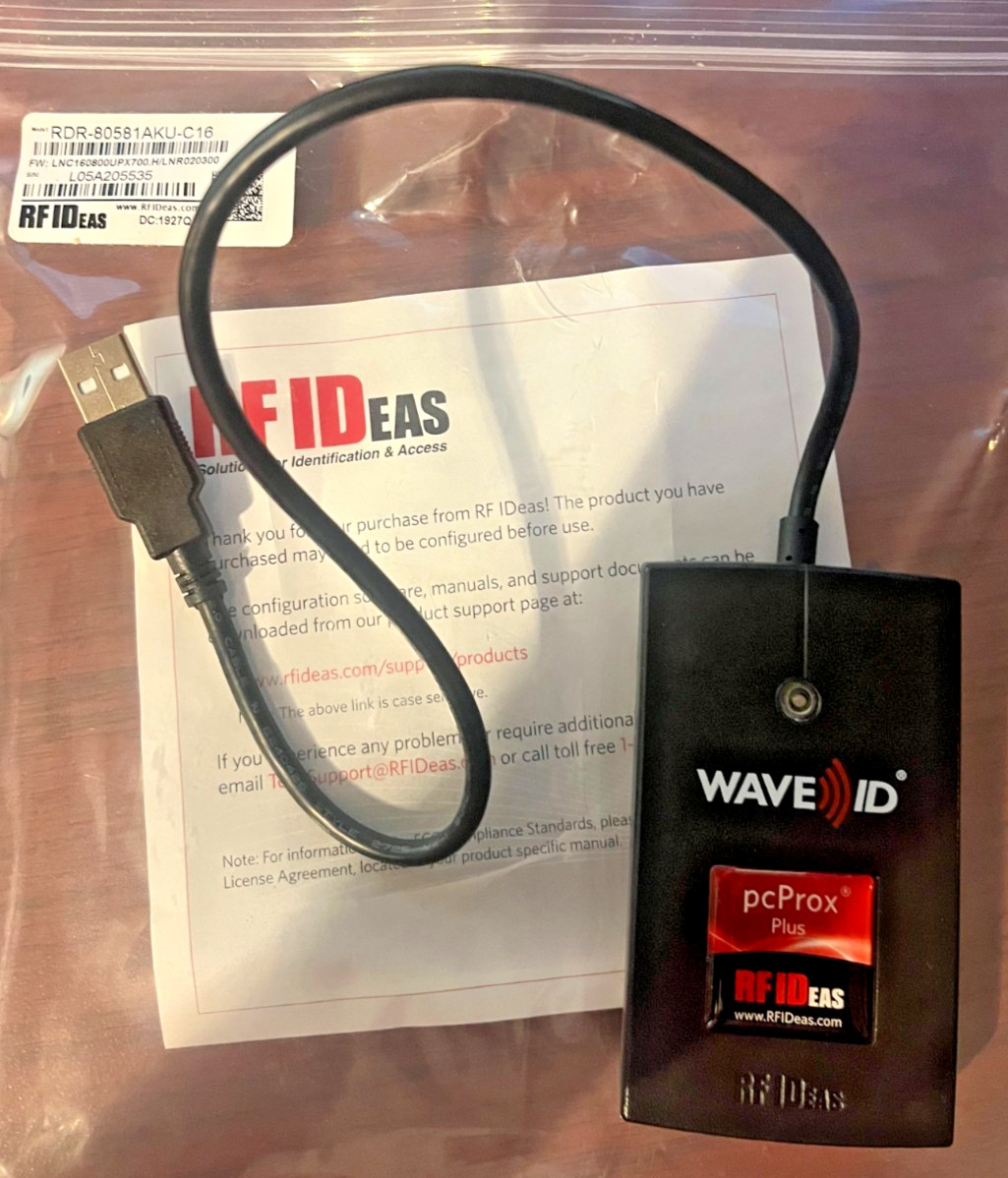 Wave ID RDR-8058AKU-C16 RFID USB Reader 16" Cable pcProx