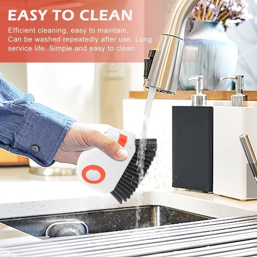 2Pcs 2 in 1 Groove Cleaning Brush, Window Track Cleaning Tools with Hidden Scrap