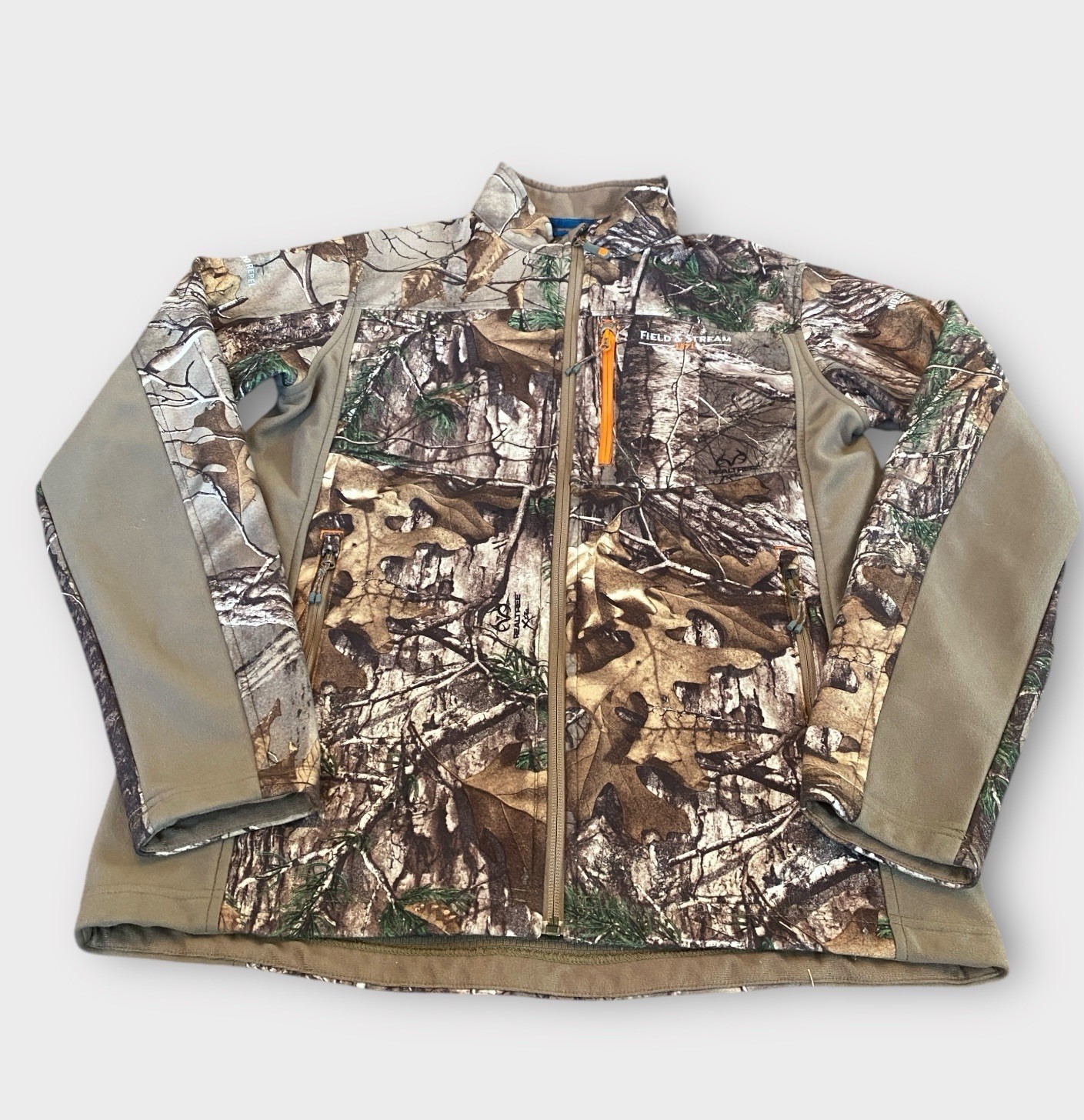 Field & Stream Jacket Youth XL Green Camo REALTREE Xtra No Scent Zip Hunting