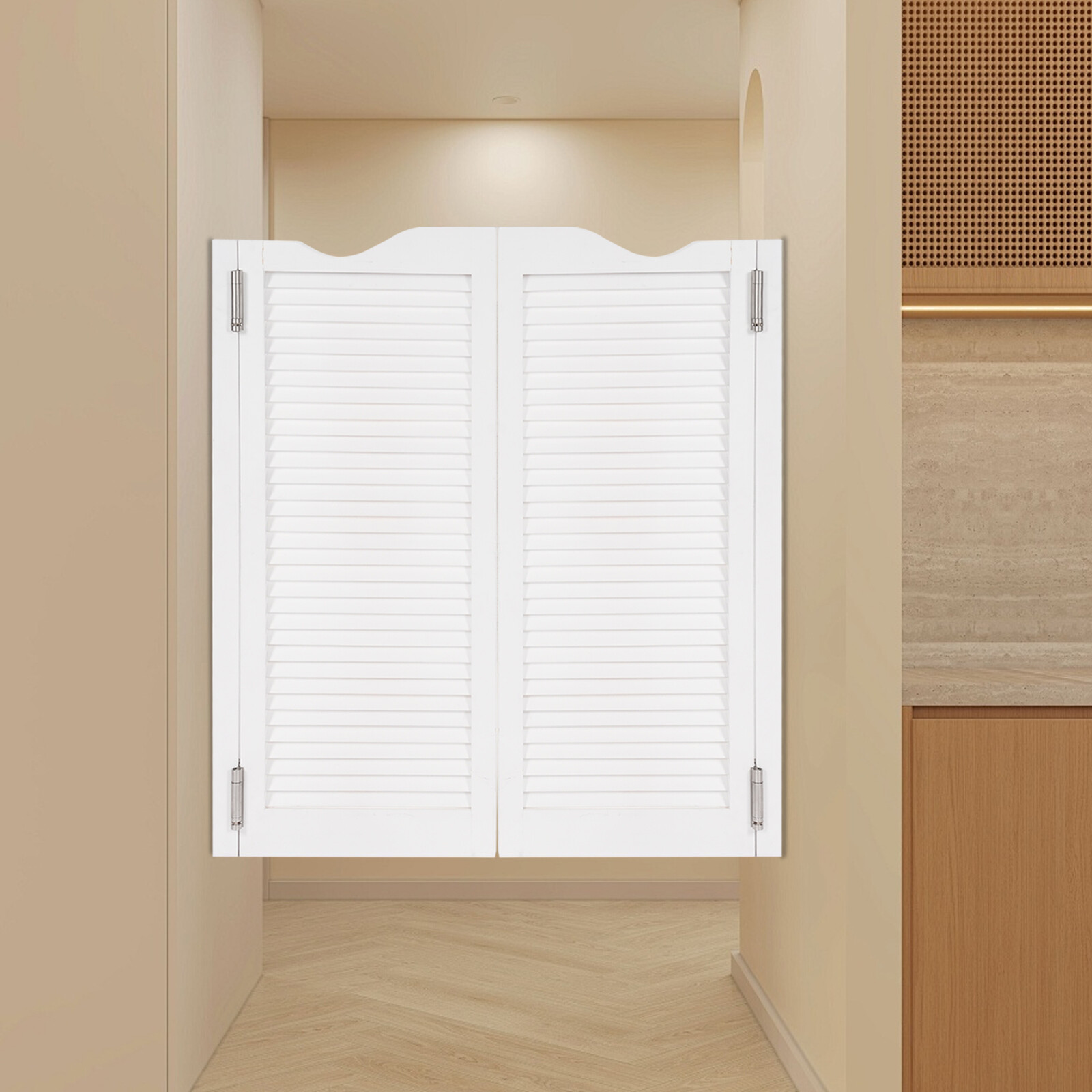 Countryside  Double Half Door Double-hinged Caf�� Door With Hinges