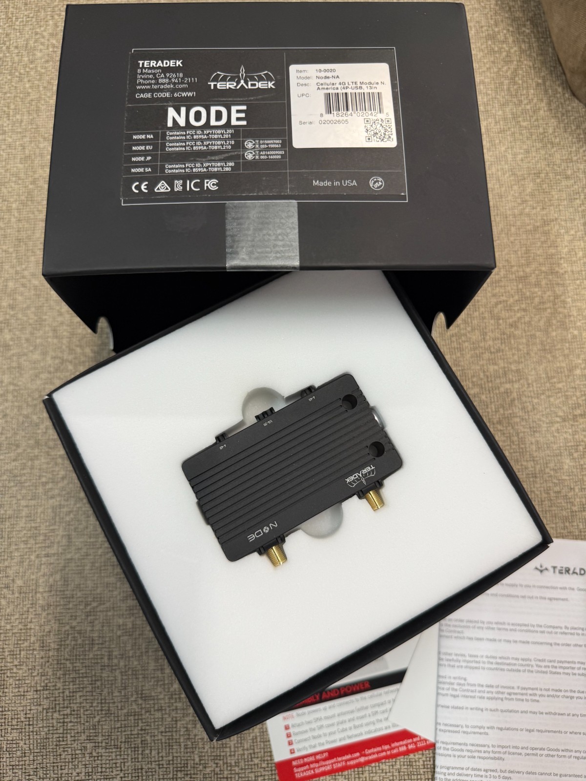 Teradek Node Cellular 3G/4G/LTE 4-Pin to USB Modem, North America