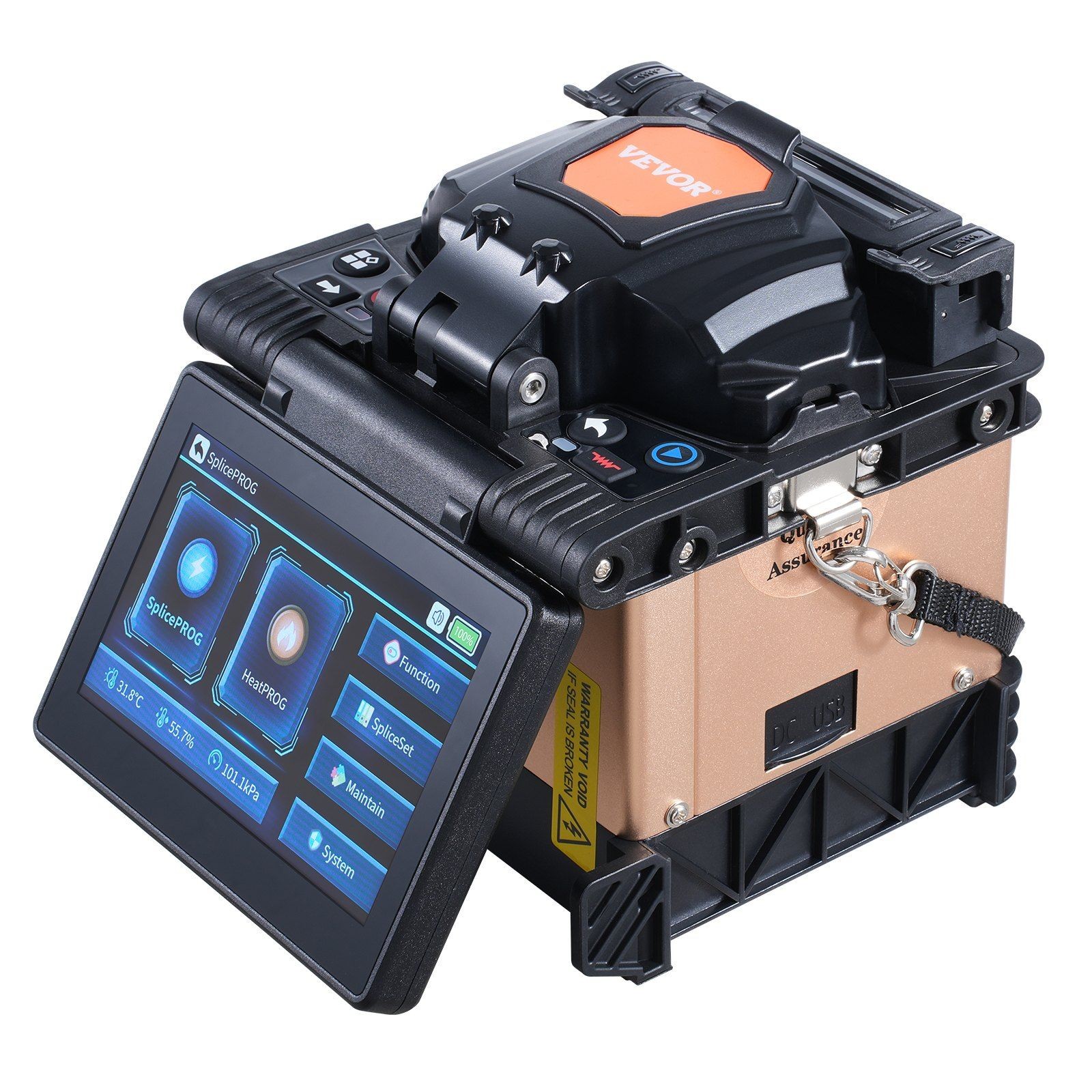 4-Motor Clad Alignment Fiber Splicer & 6s Splice & 13s Heat Cycle