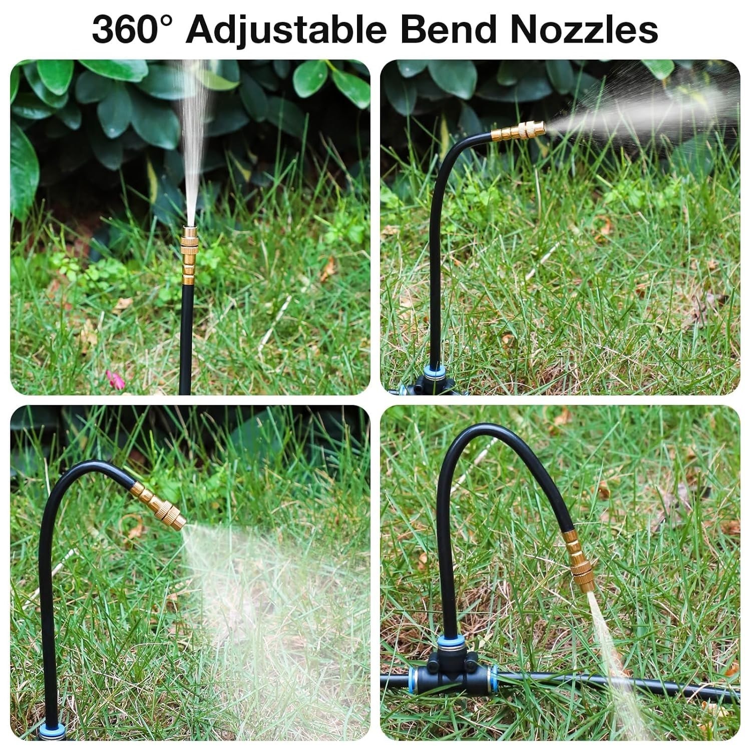 Complete 100FT Garden Drip Irrigation Kit with Nozzles for Efficient Watering
