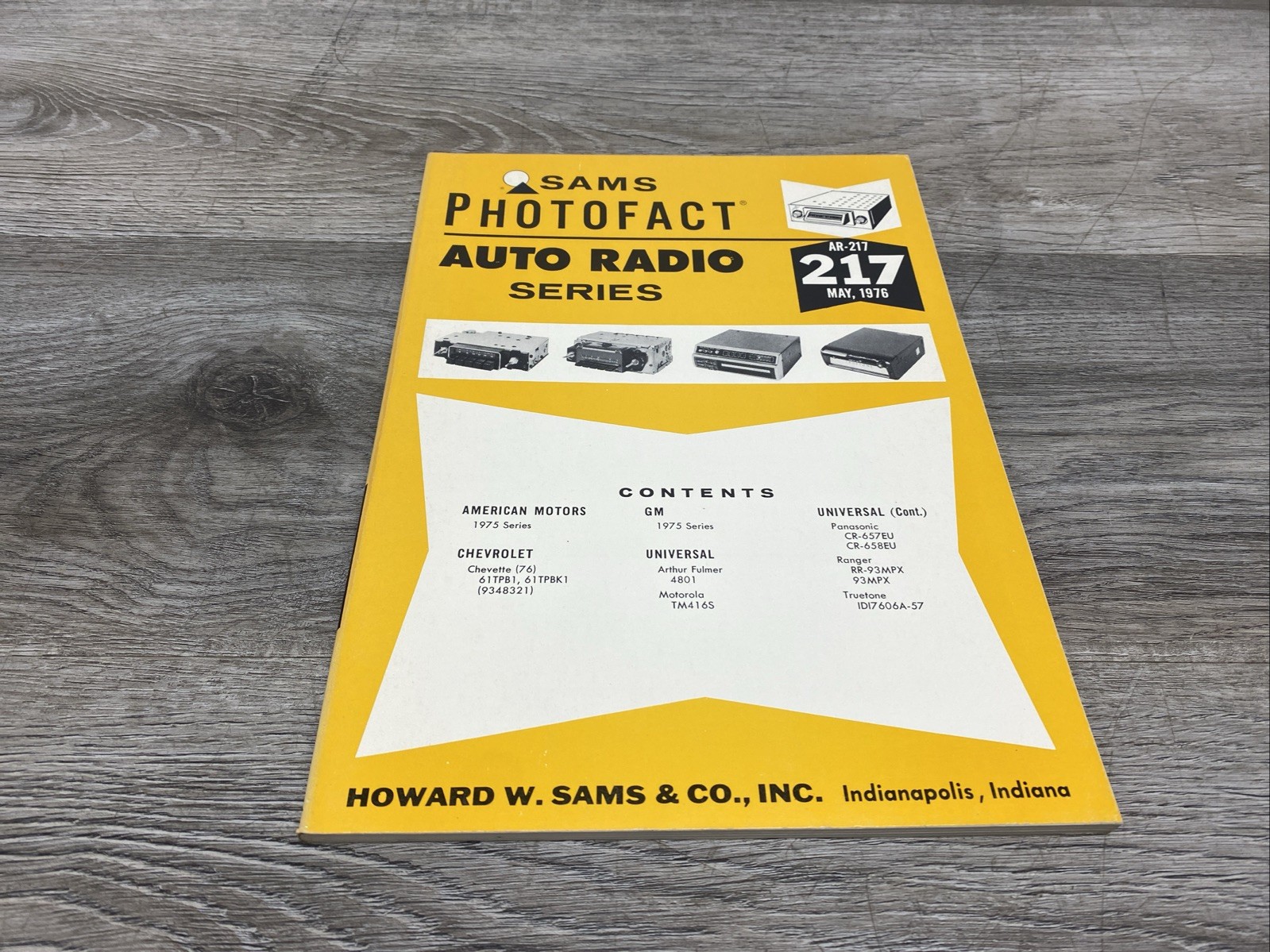 Sams Photofact Auto Radio Service Data Series Repair Magazine # AR-217