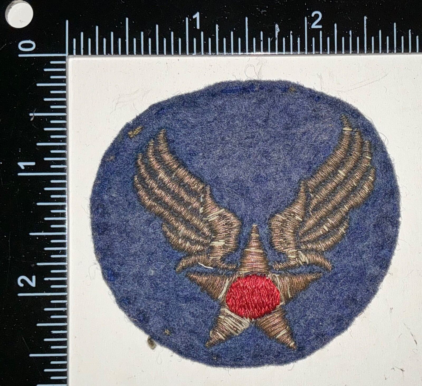 WWII US Army Air Force AAF Felt Variation WORN TINSEL Patch