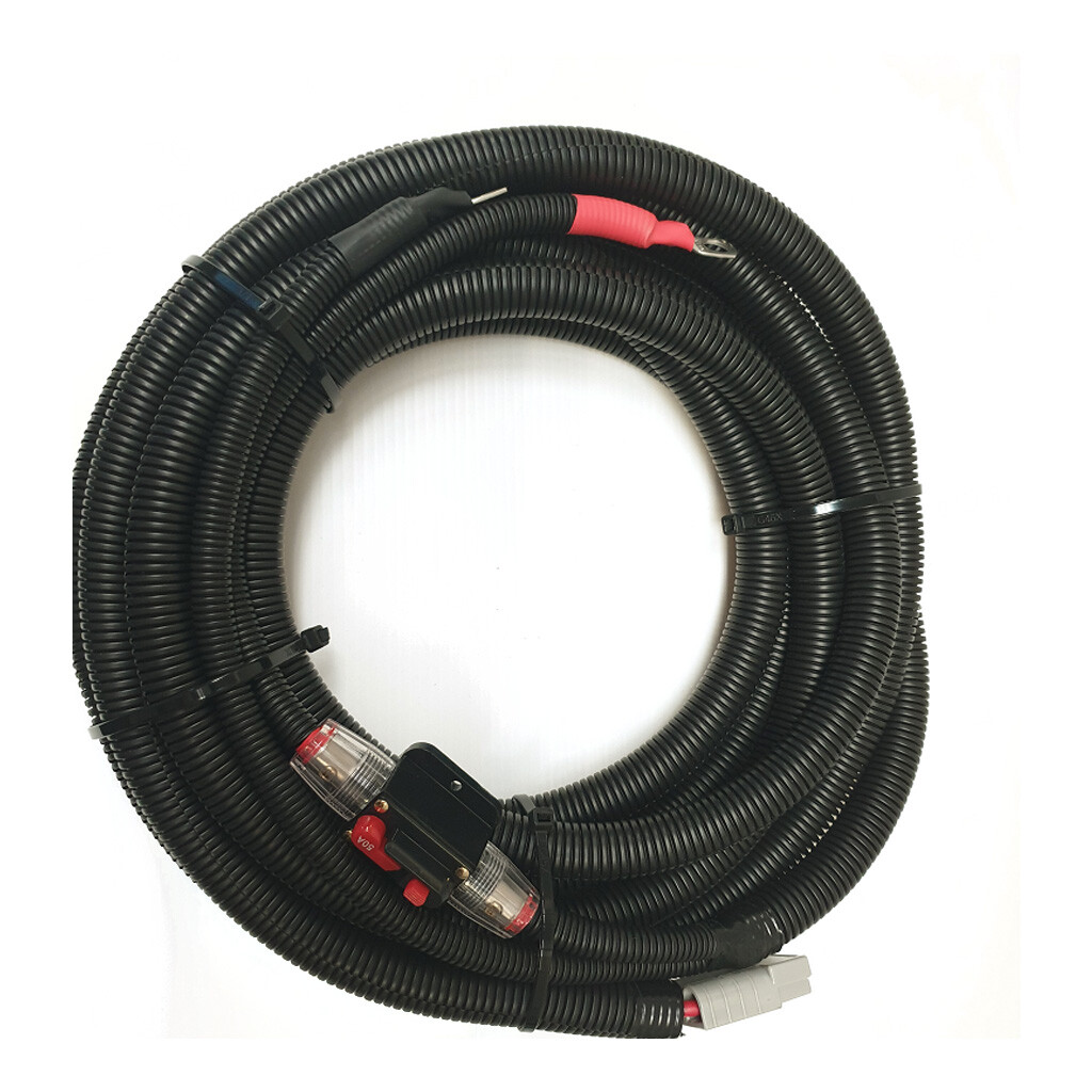 8 B&S x 6m with 50a Manual Reset Fuse, 50a Anderson Style Plug 10mm Ring Batt...