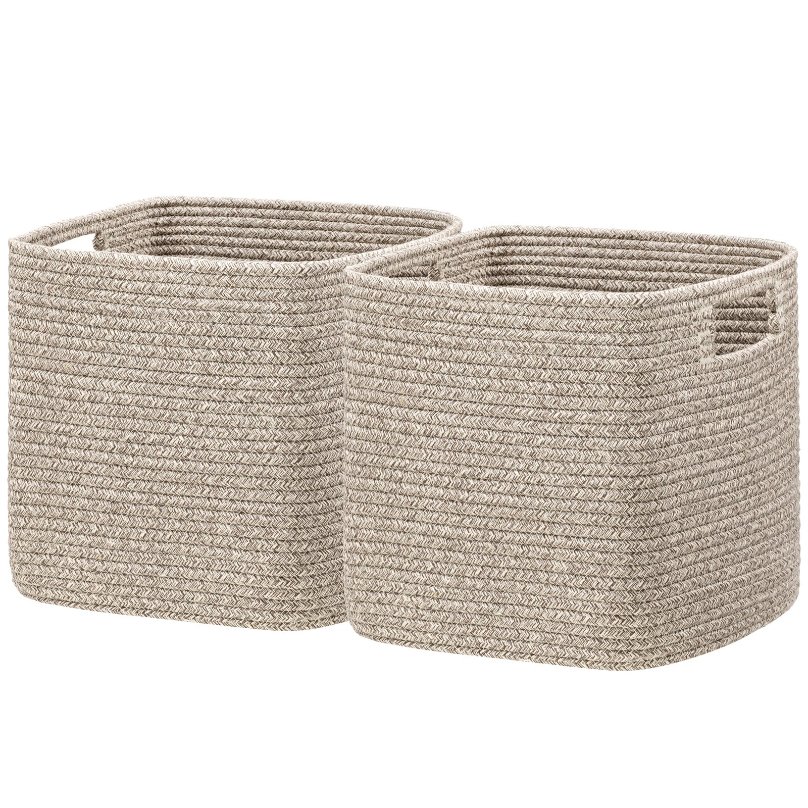 Storage Cubes 11 Inch, Cotton Rope Woven Baskets for Organizing, Cube Storage...