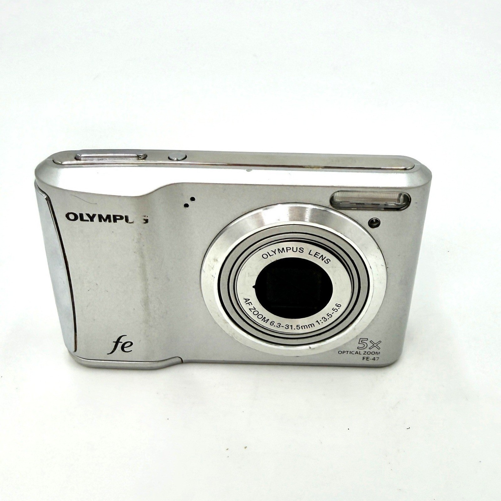 Olympus FE-47 12MP Digital Camera Silver 5x Optical Zoom Compact Digicam - READ