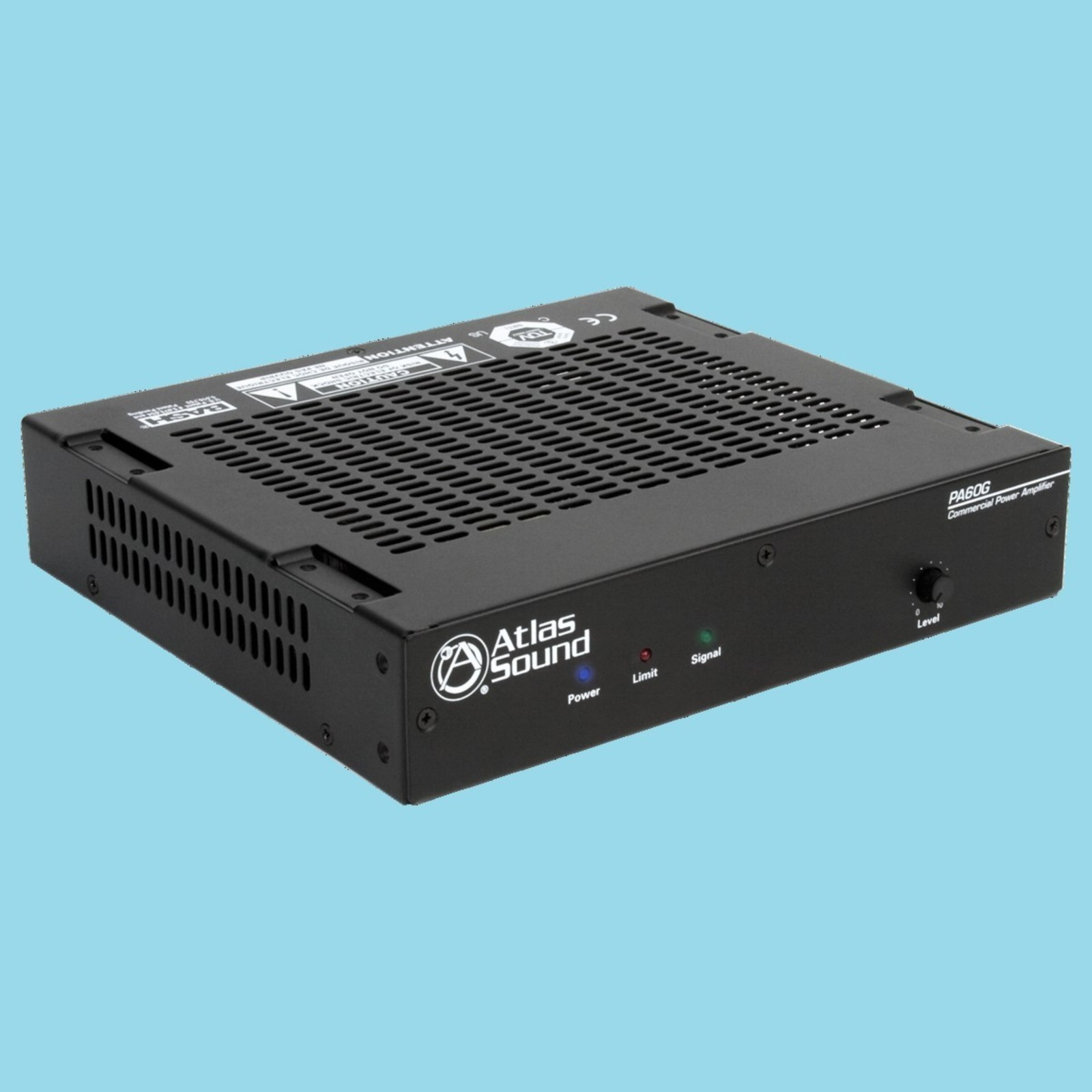 Atlas Sound PA60G 60W 1 Channel Power Amplifier with Global Power Supply