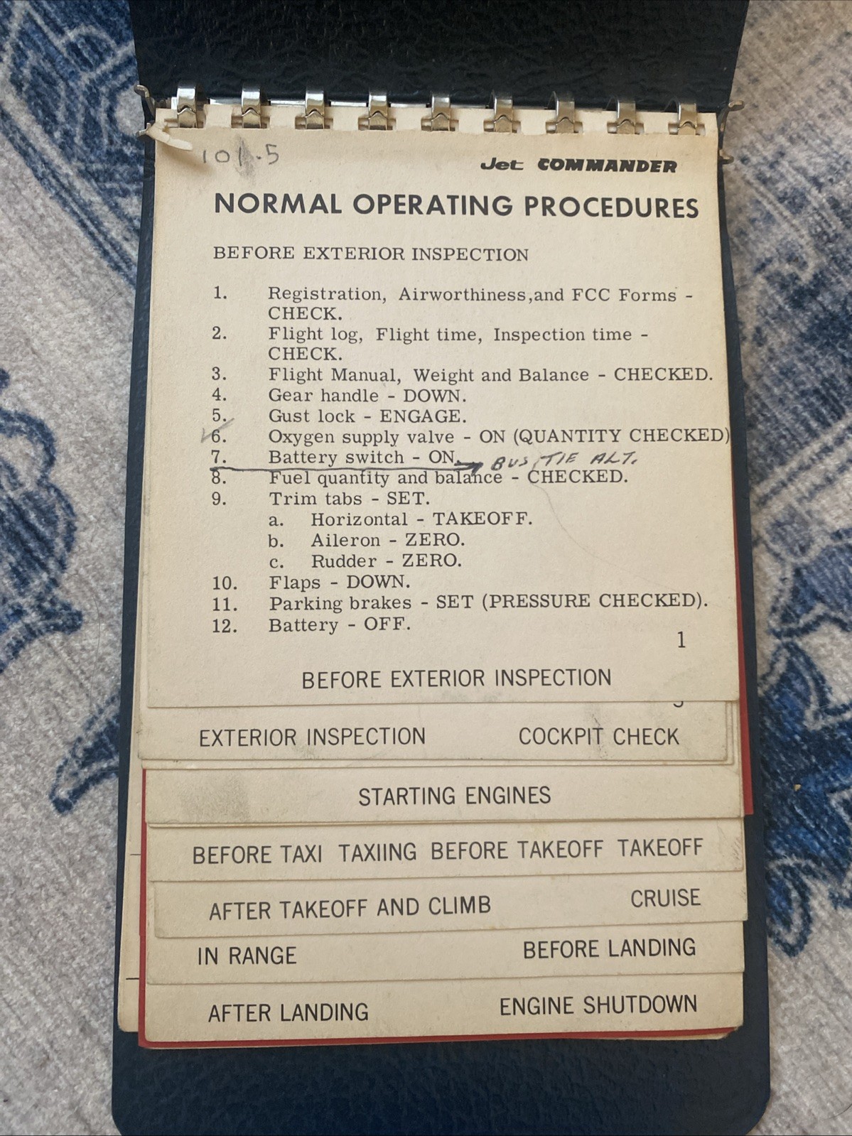 Aero Commander Pilots Checklist