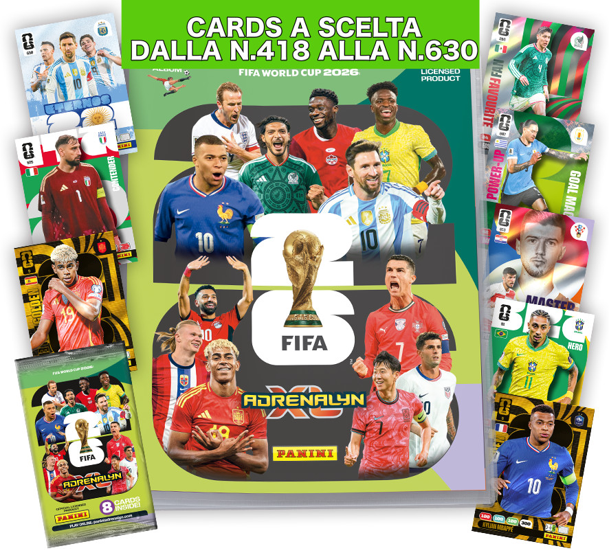 PANINI ADRENALYN XL FIFA WORLD CUP 2026 CARDS OF YOUR CHOICE N.418-630