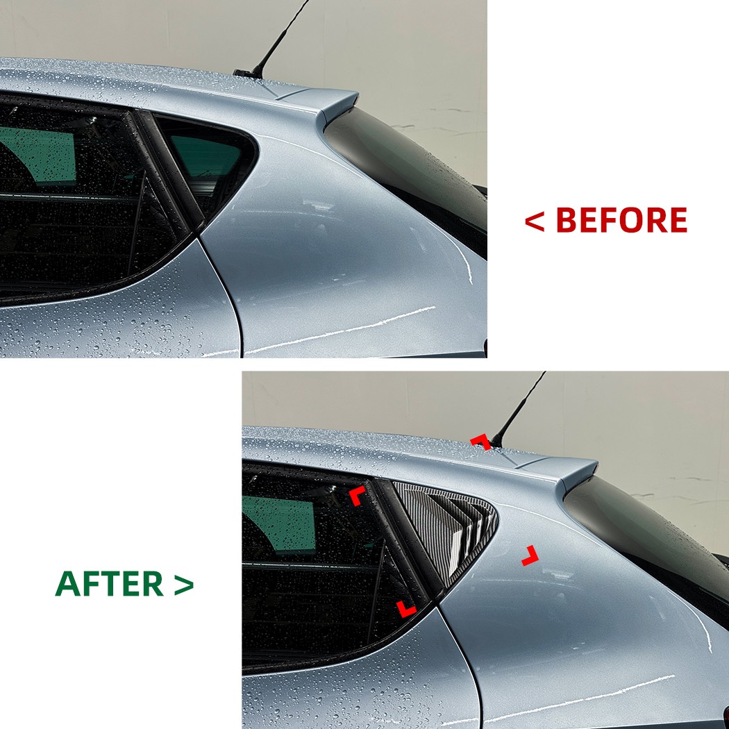 Heck Seitenfenster Lamellen Abdeckung Für Seat Ibiza MK4 Facelift 2012-2017