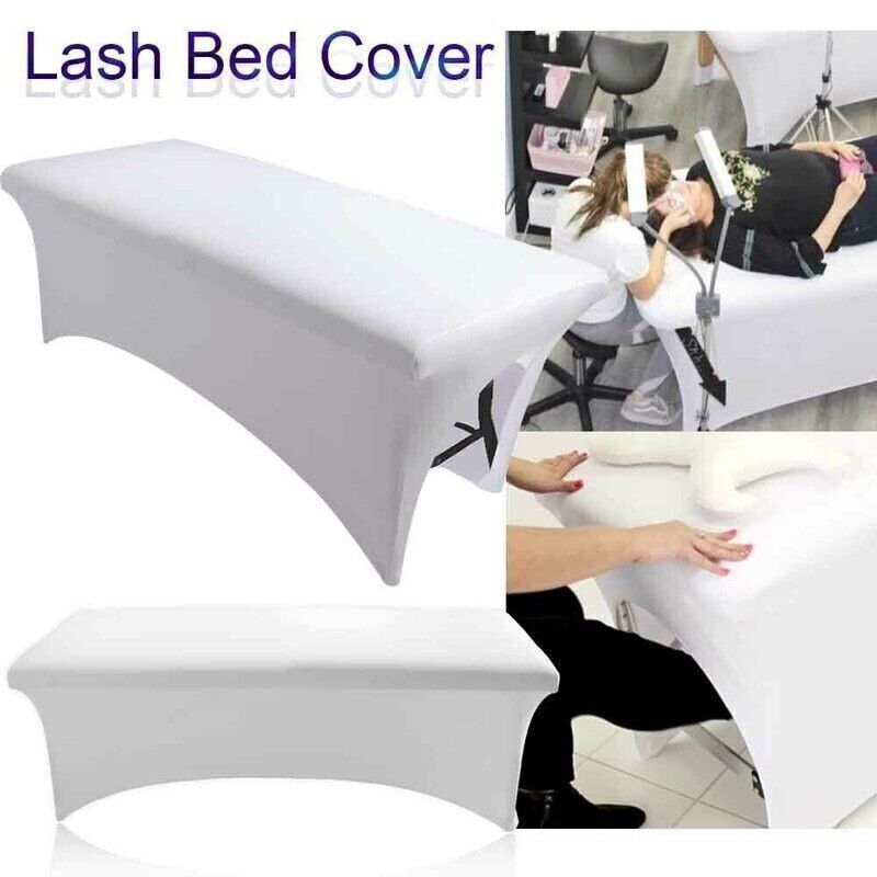 Elastic Bed Cover Sheet Table Sheet Tablecloth for Lash SPA Makeup Salon Orange