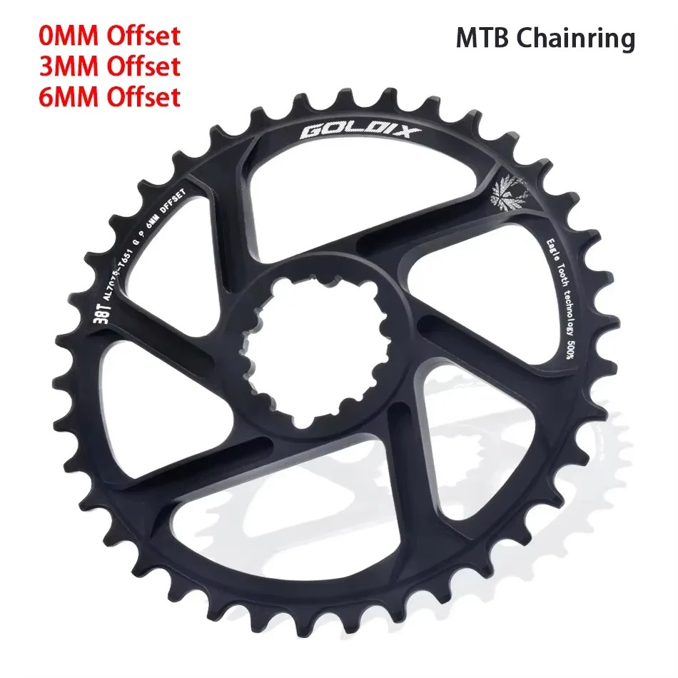 MTB Bicycle Chainring Mountain Bike Chainwheel 30T-38T for Direct Mount 3 Bolt