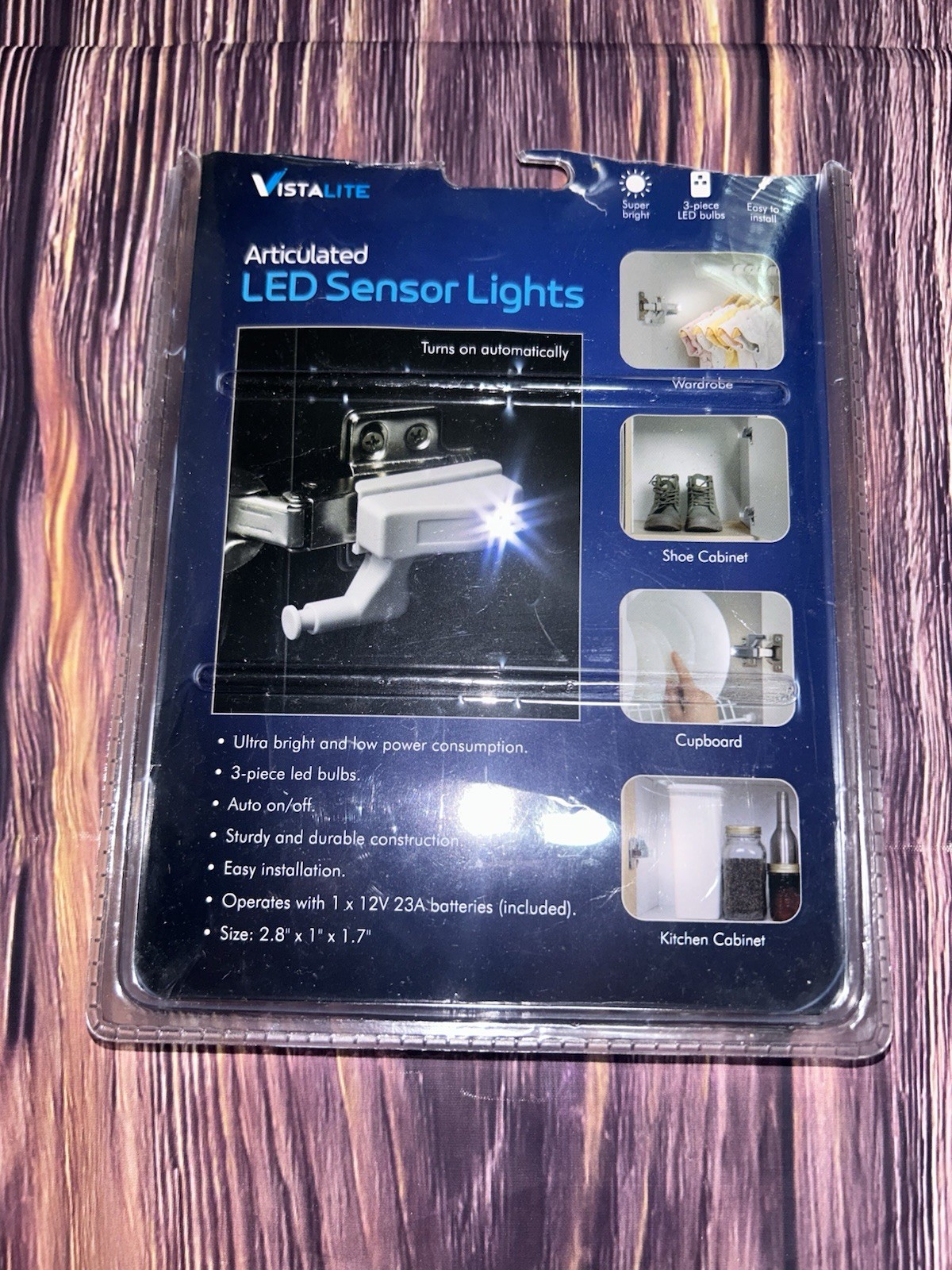 6 Pack articulated LED sensor lights For Cabinets Or Drawers