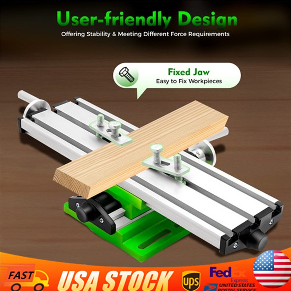Cross Slide Drill Press Bench Axis Mill Machine Work Table Compound Vise Vice
