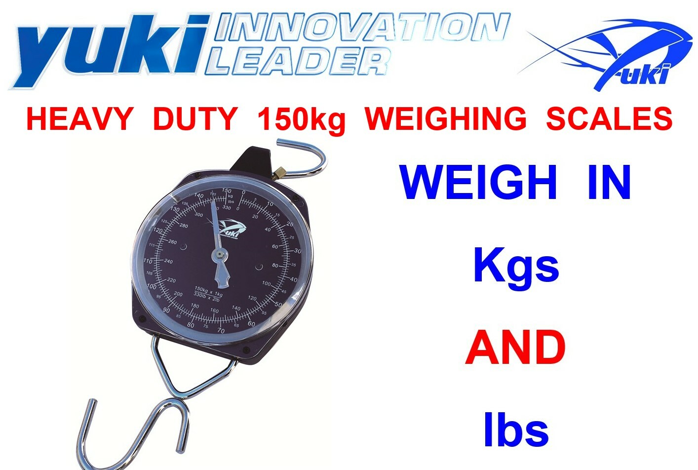 YUKI HEAVY DUTY WEIGHING SCALES 150kg FOR PIKE CARP FISHING WEIGH SLING TRIPOD