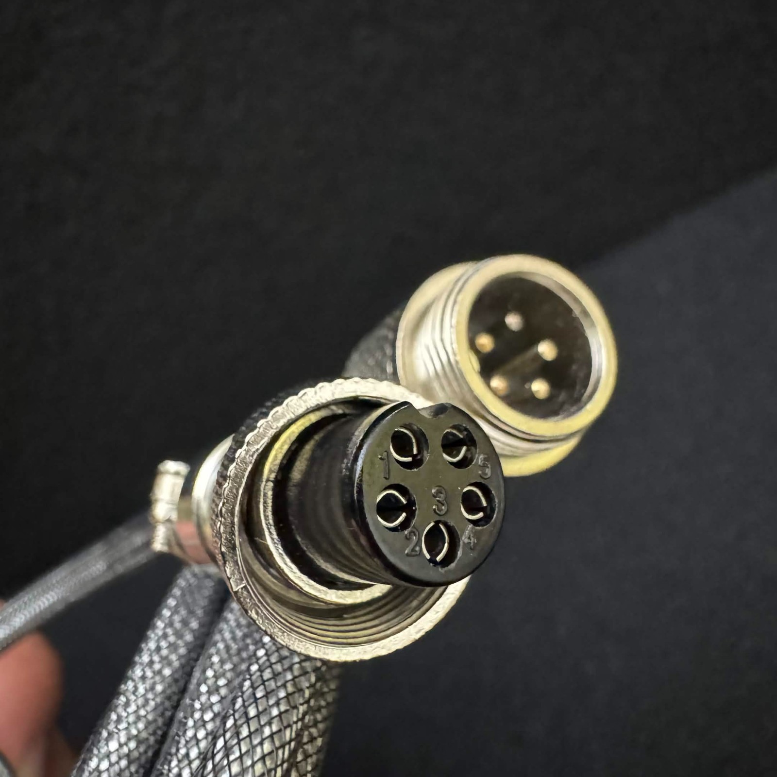 Double Sleeved Coiled Cable with Aviator | USB-C to USB-A | Mechanical Keyboard