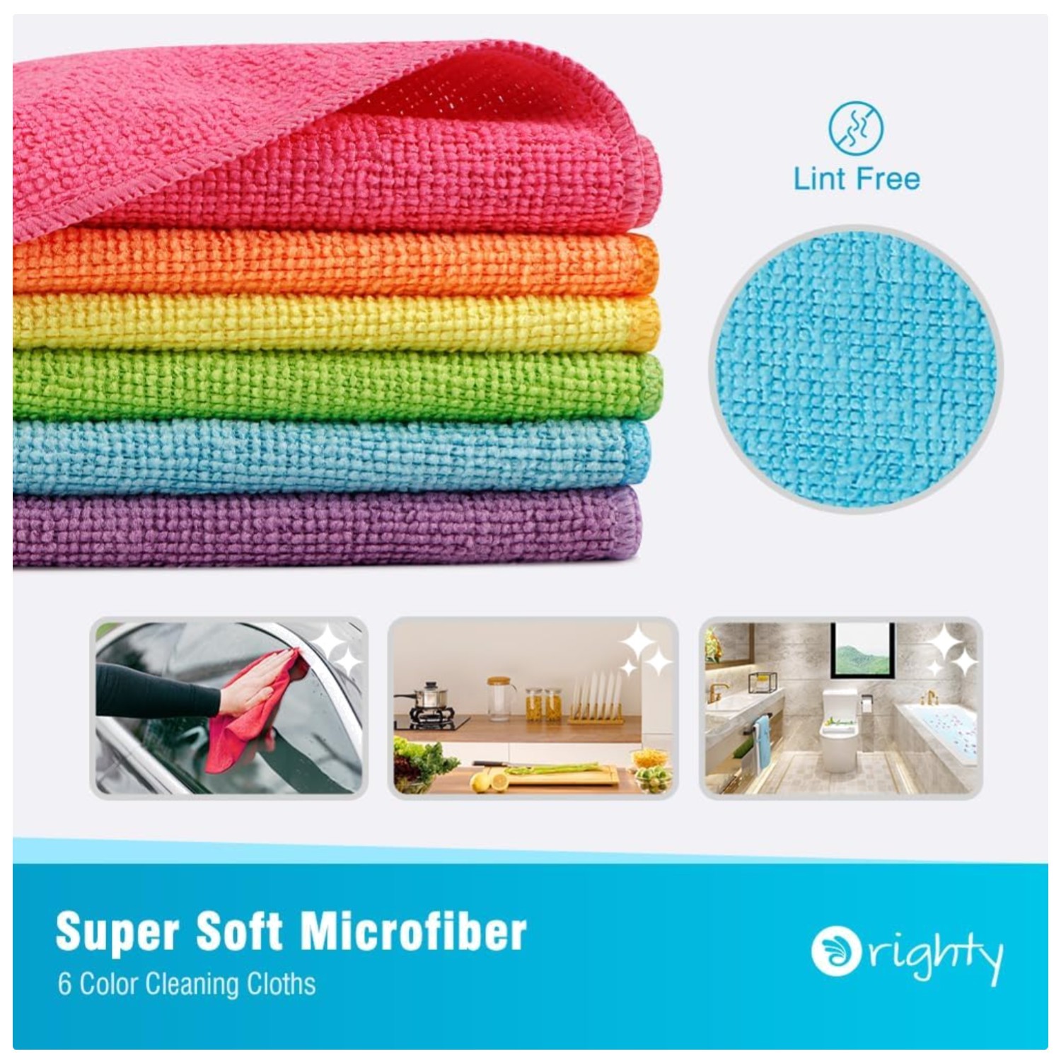 Ultra Soft Microfiber Cleaning Cloth Bulk