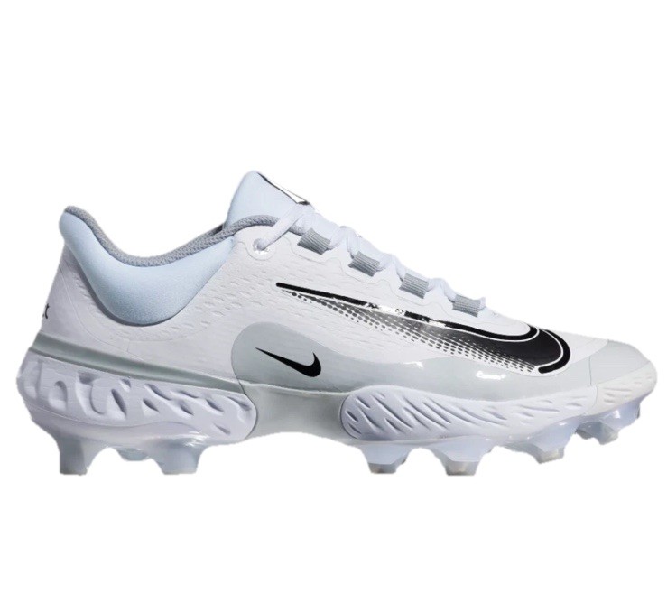 Nike Alpha Huarache Elite 4 Low White Baseball Cleats FD6255-100 Mens Size 11