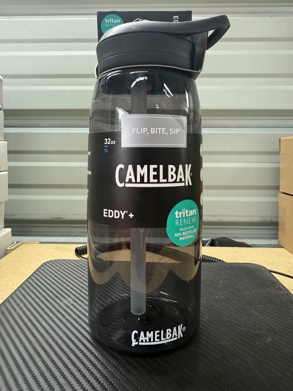 Camelbak Charcoal/Black 32oz/1L Eddy+ with Straw BPA Free Tritan Plastic