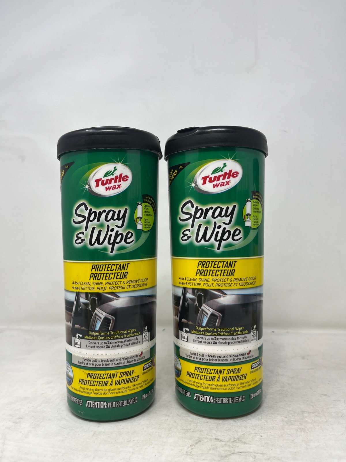 2 Pack - Turtle Wax Spray & Wipe Protectant, Detailing Wipes & Spray Formula