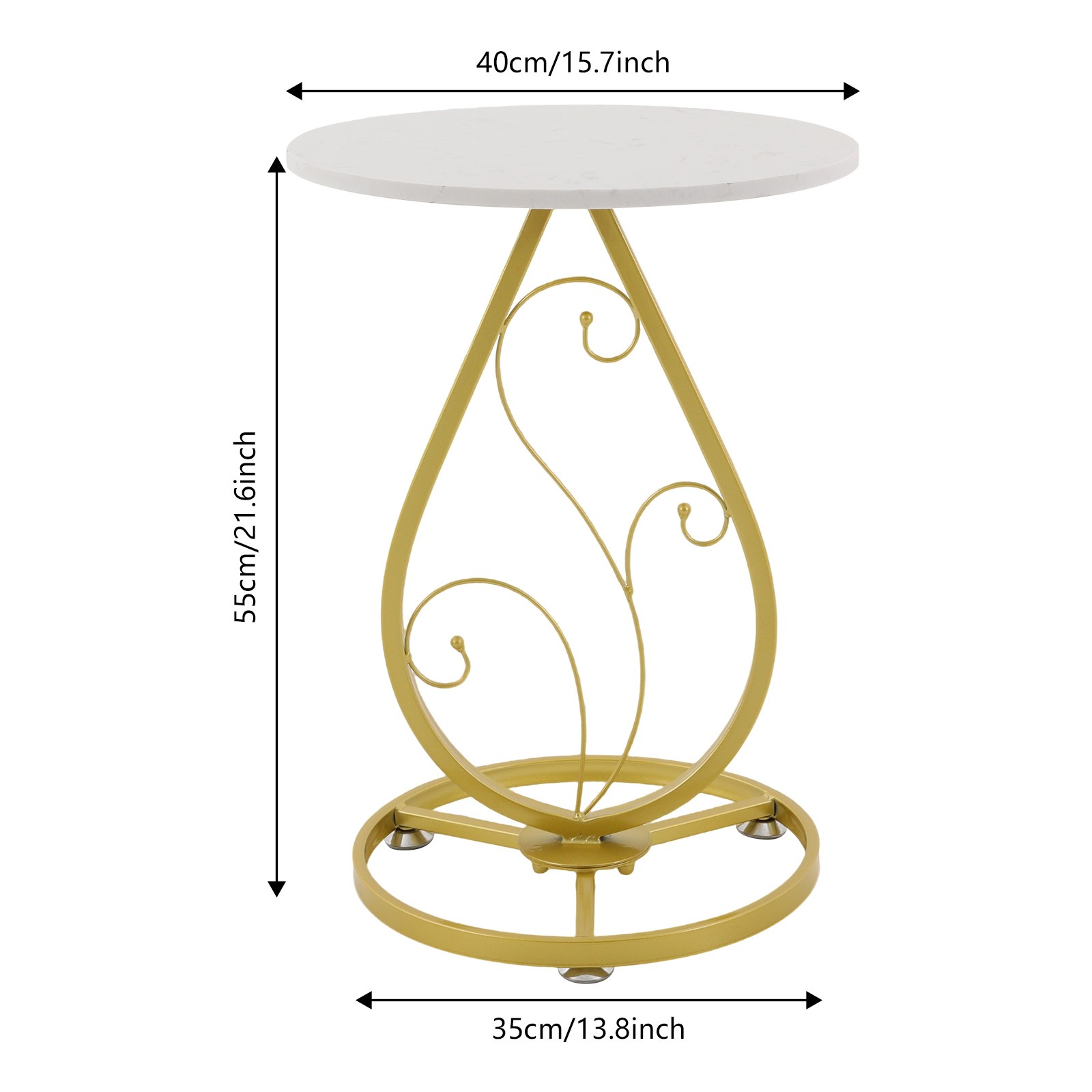 Round Side Table, Modern Decor Bedside Table, Coffee Table for Living Room