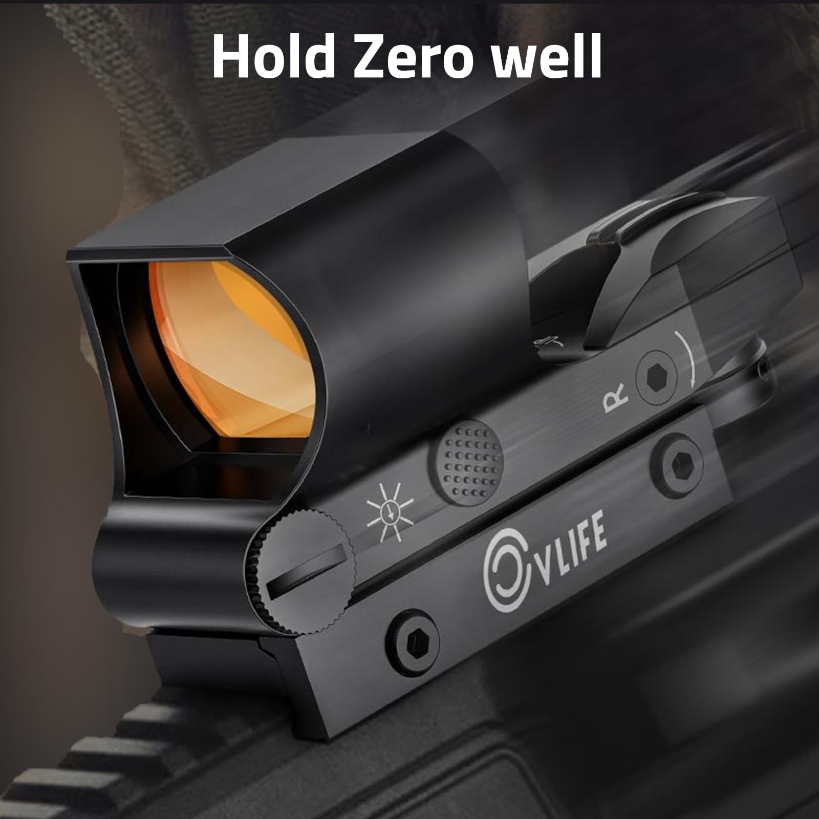 CVLIFE Reflex Sight, 1x28x40mm Red Dot 4 Adjustable Reticles Black