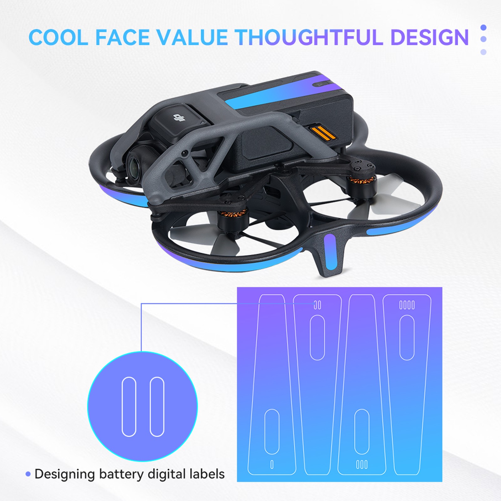 Colorful Stickers For DJI Avata Drone Luminous Through Night Flight Accessories