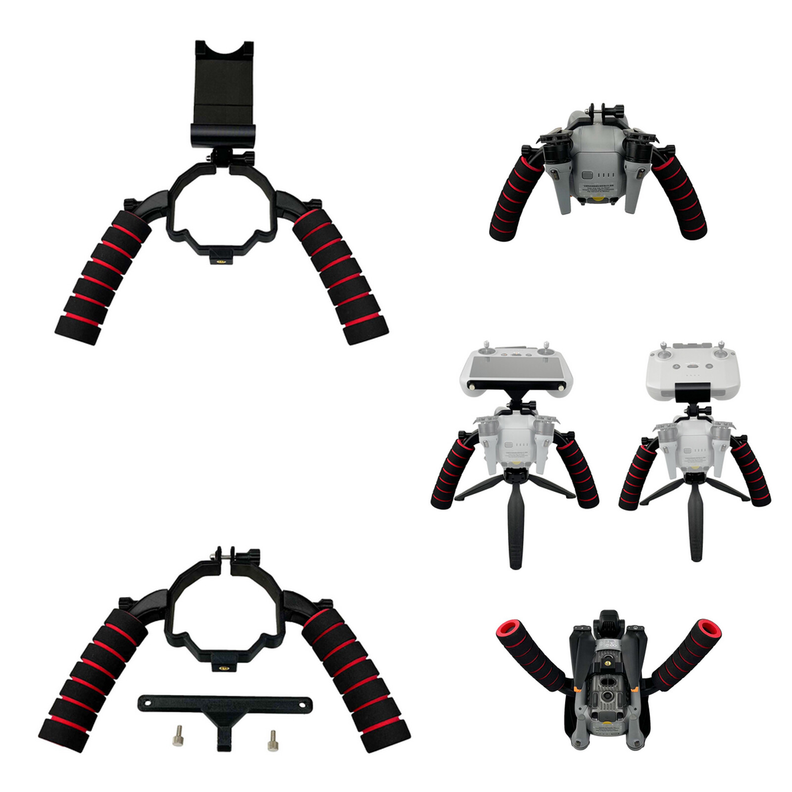 Dual Handle Handheld Conversion Bracket Stabilizer for DJI Air 3 RC-N2/ RC2