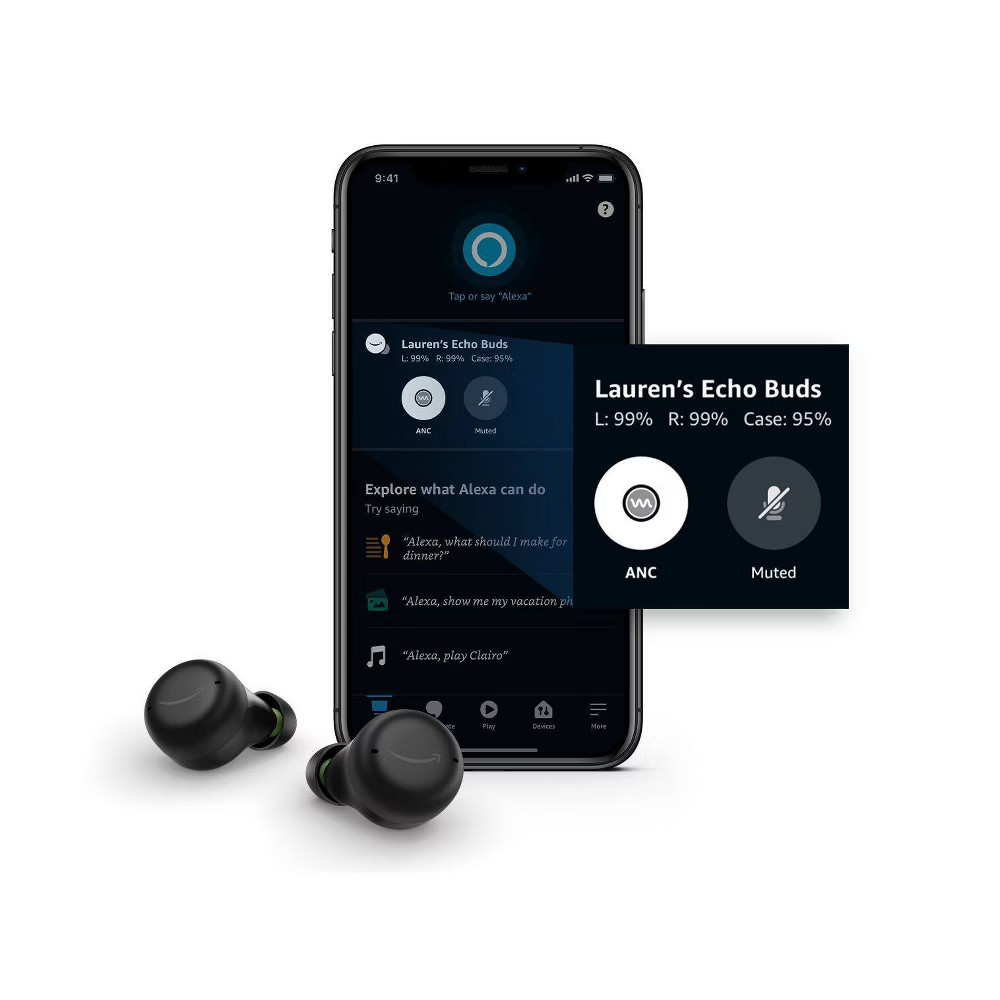 Echo Buds (2nd Gen) True Wireless Bluetooth Earbuds - Glacier White