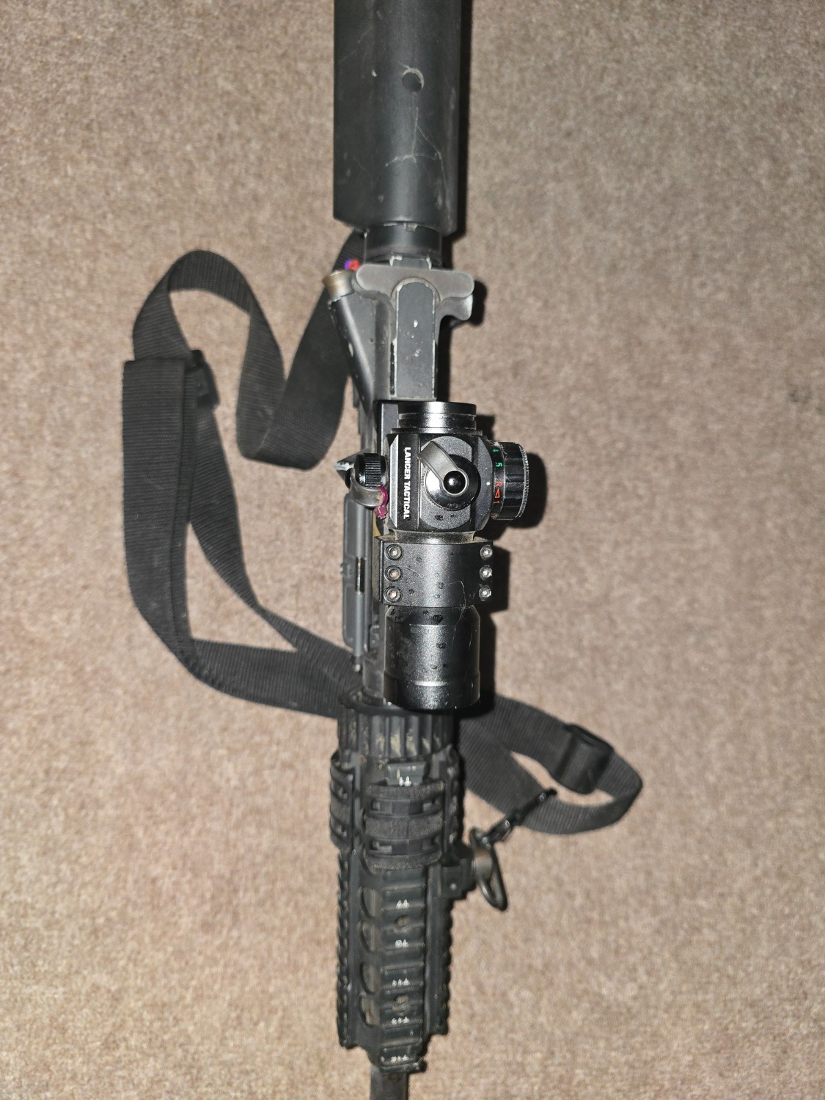 KWA KM4 SR7 AEG Airsoft Gun - Black UPGRADED