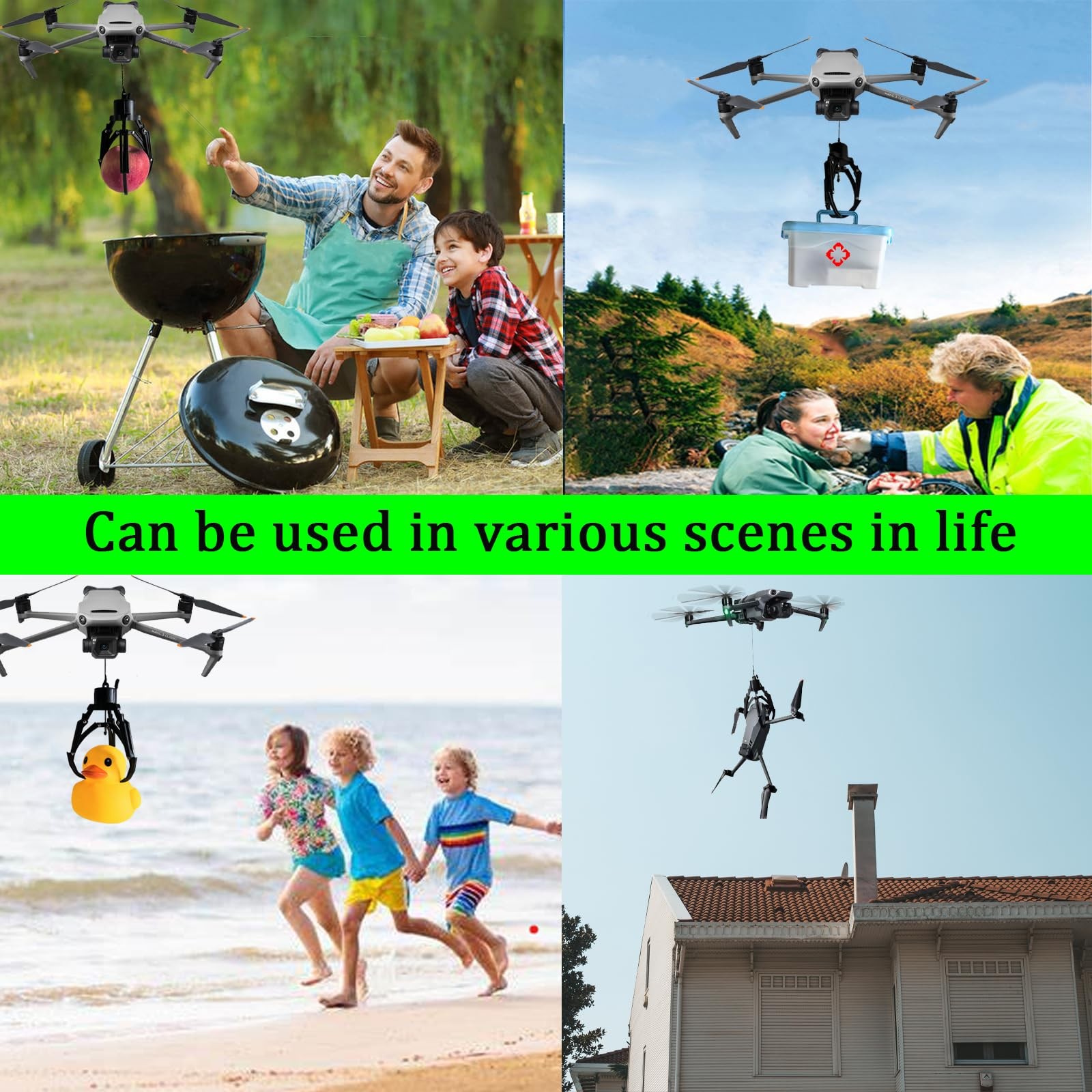 XTnueotr Universally Drone Airdrop System Release Device Mechanical Claw