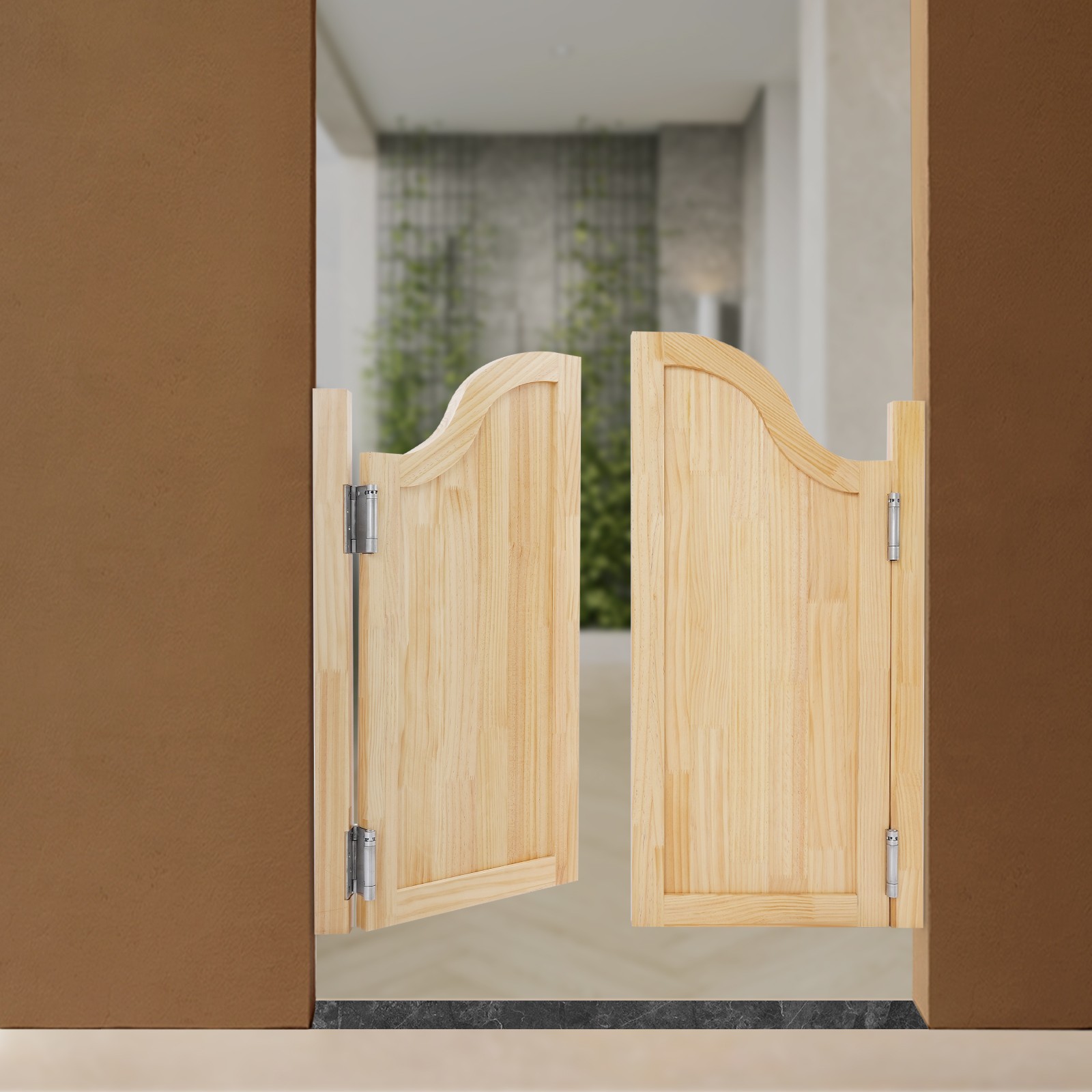 Partition Door Half Waist Swinging Door for Bar Kitchen Café Shop 90*90CM