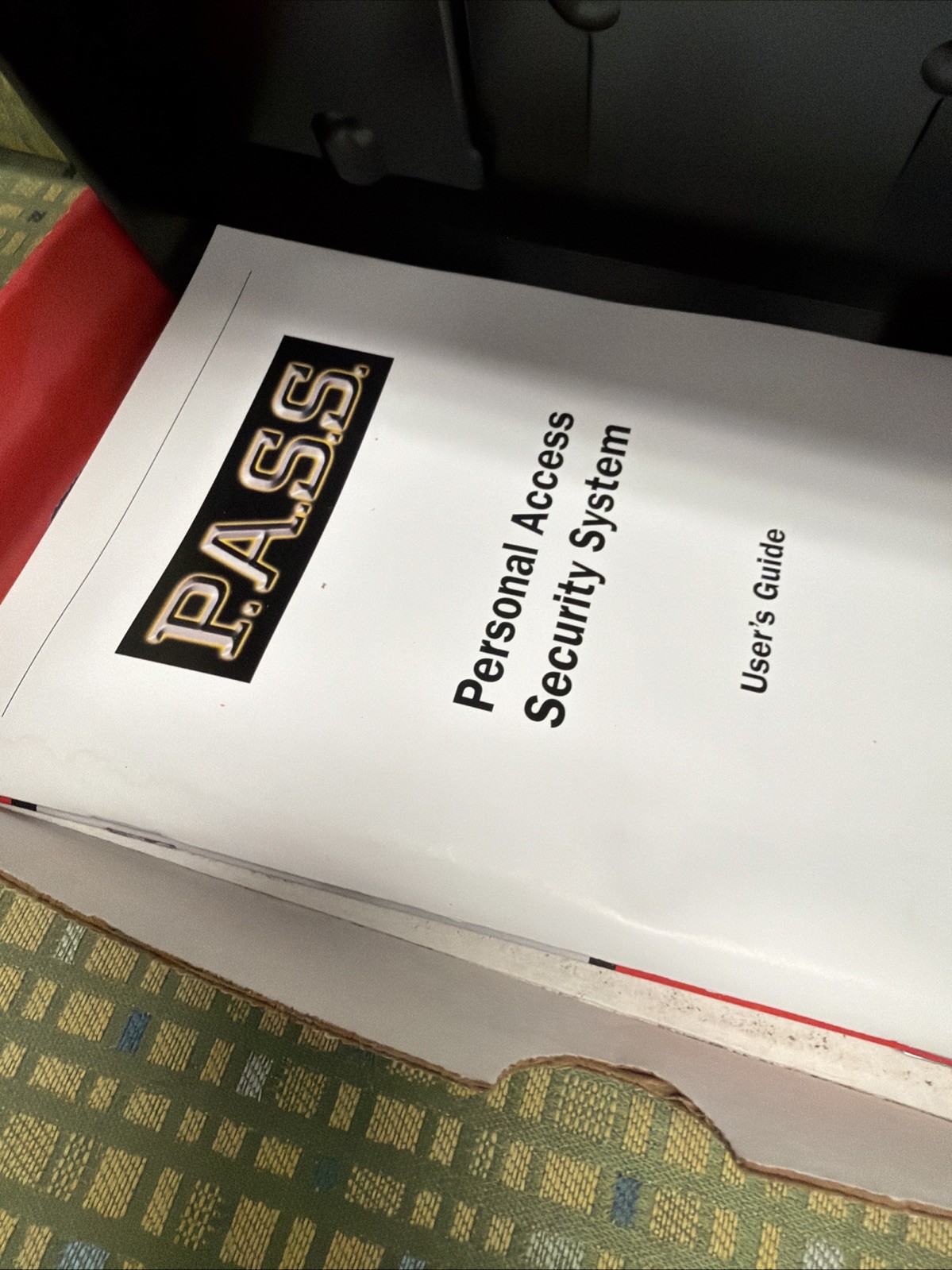 P.A.S.S. MGVision Personal Access Security System, Notebook Version, PASSDT1