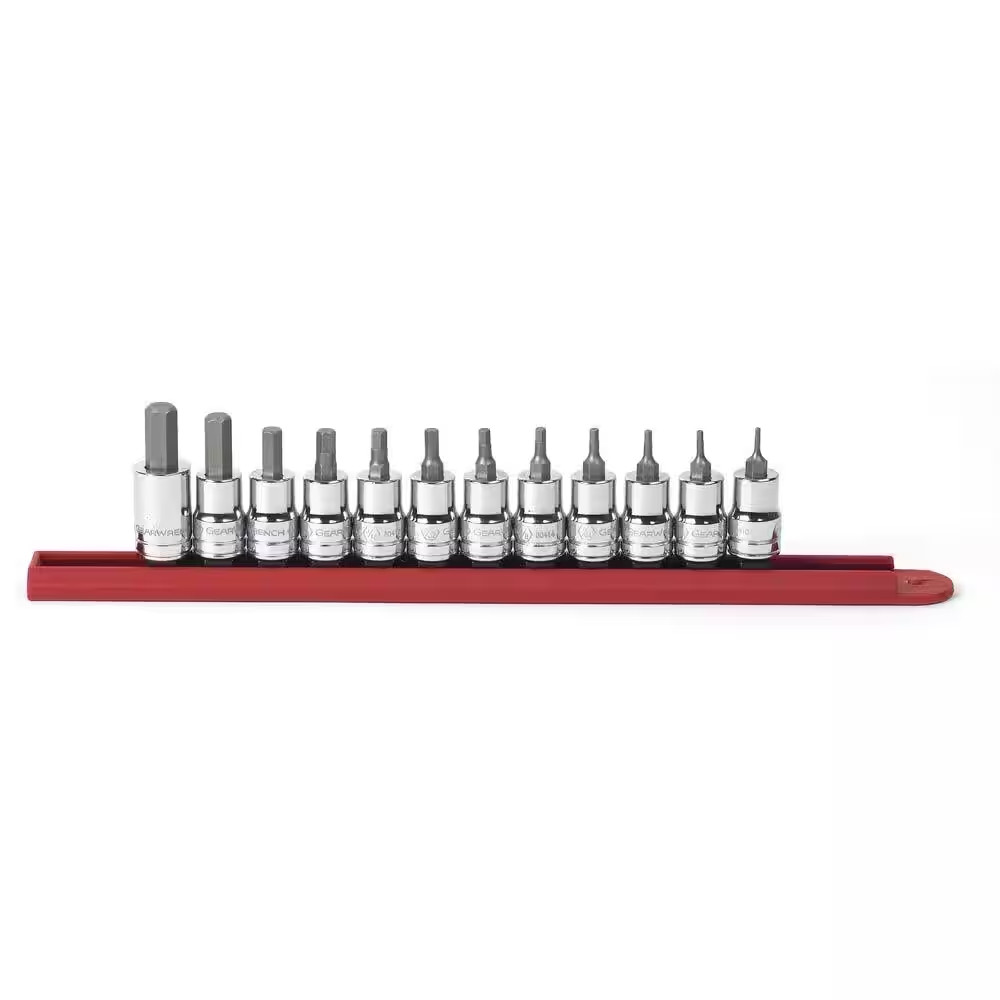 3/8 In. Drive SAE Hex Bit Socket Set (12-Piece)