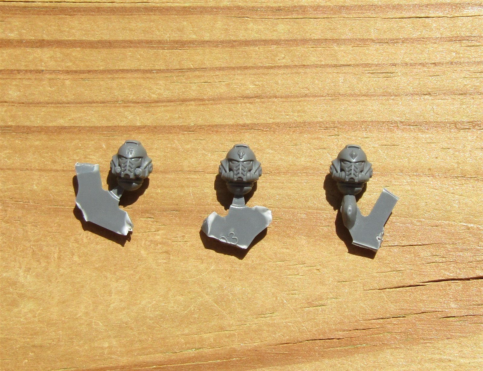 40K Space Wolves Grey Hunters Heads Helmeted Tacticus Heads Bits 3 Bitz