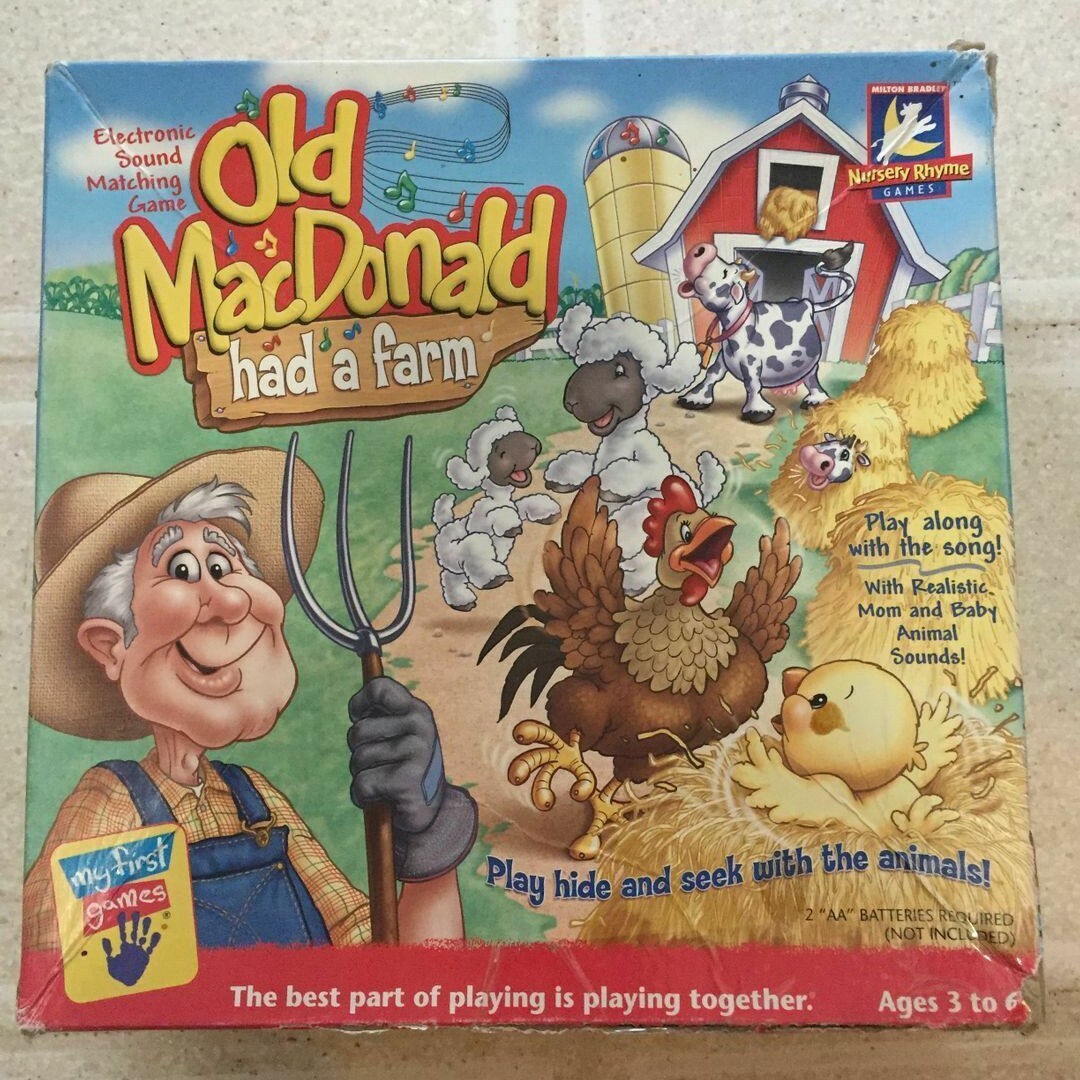 Old MacDonald Had a Farm Electronic Sound Matching Board Game 2002 Ages 3-6