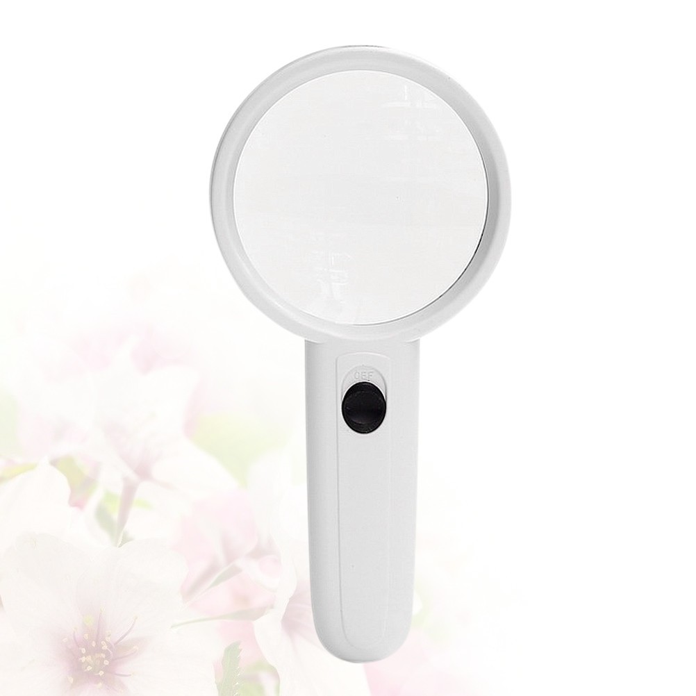3X Led Glass With Plastic Handle Lightweight Handheld Magnifier