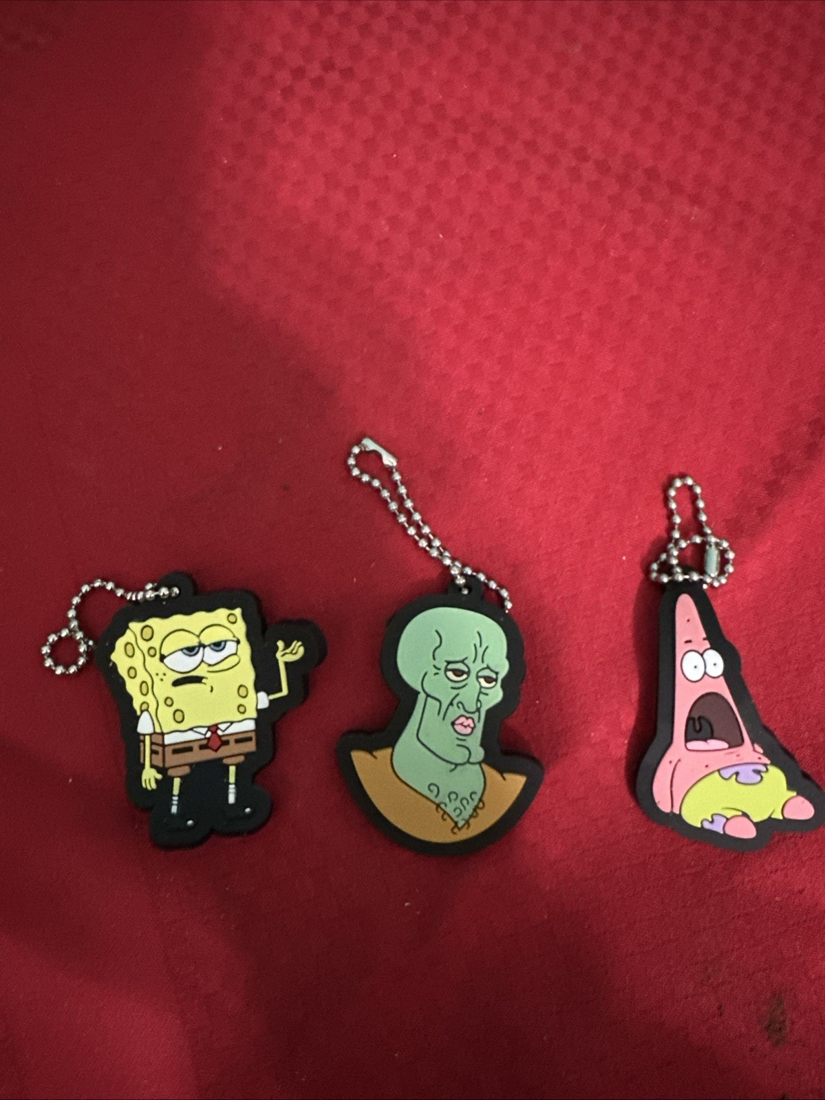 Rare!Viacom Patrick Star Bag Charm 2019 Handsome Squidward Rubber Spongebob READ