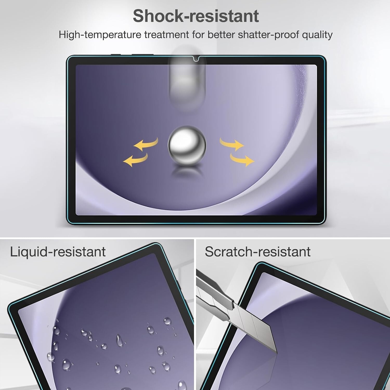 For Samsung Galaxy Tab A9 Plus Tablet Clear Case Soft TPU Cover Screen Protector