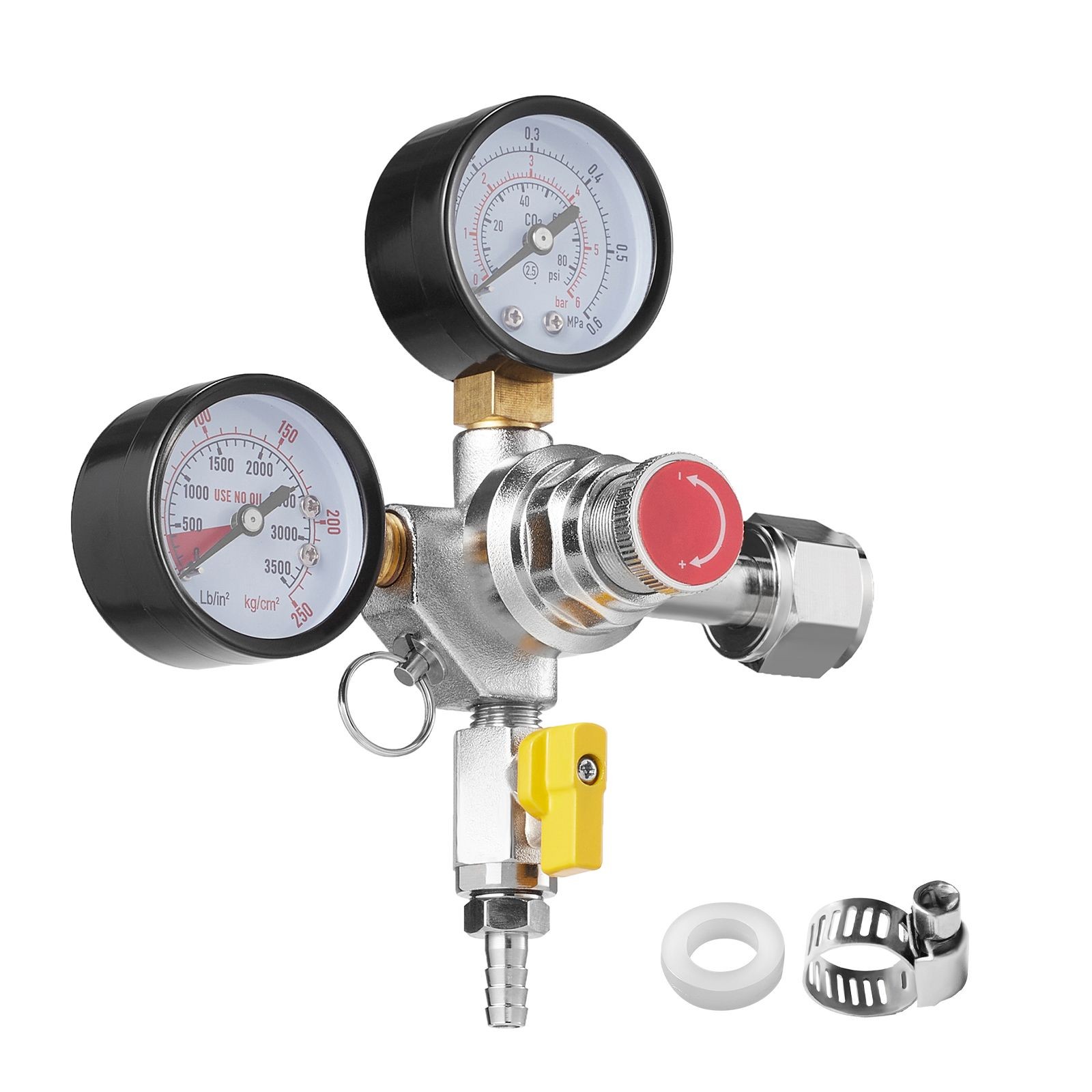 Double Gauge CO2 Regulator 0-60PSI for Draft Beer