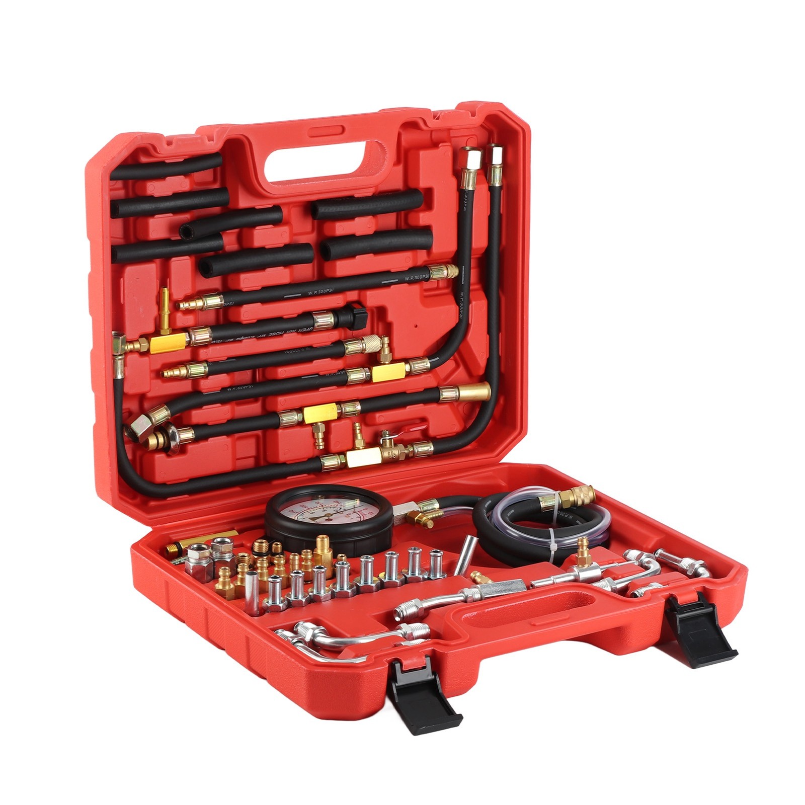 Fuel Injection Pressure Tester Kit TU443 0-140 PSI 0-10 Bar Automotive Gauge