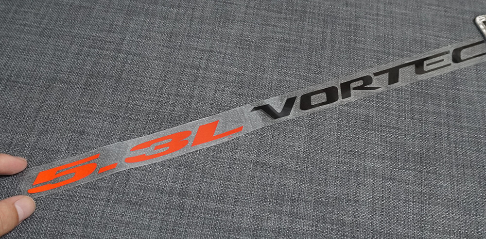 For 5.3L VORTEC Hood sticker decals emblem 2Pc