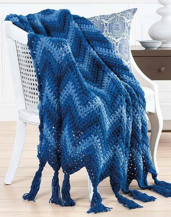 Crochet Pattern Book EASY Q-HOOK AFGHANS ~ 6 Designs