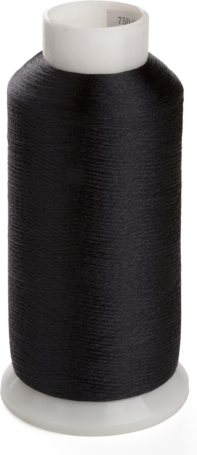 Bobbin Thread Set 60WT Polyester – 2 Spools (White & Black) for Seamless Sewing