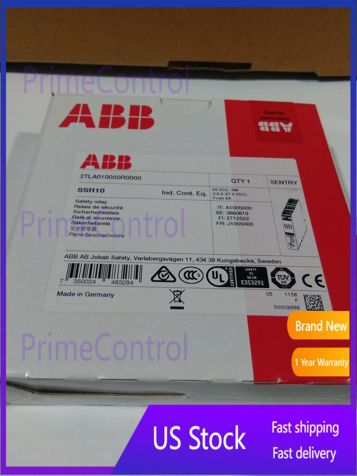 SSR10 24 VDC 2TLA010050R0000 ABB New In original Package / NIB free ship