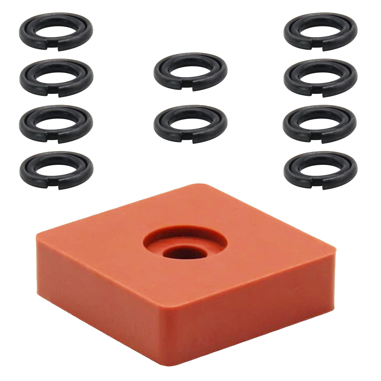 10-Pack 3/8" Impact Wrench Retaining Ring Clip with O-Ring & Anvil Orange