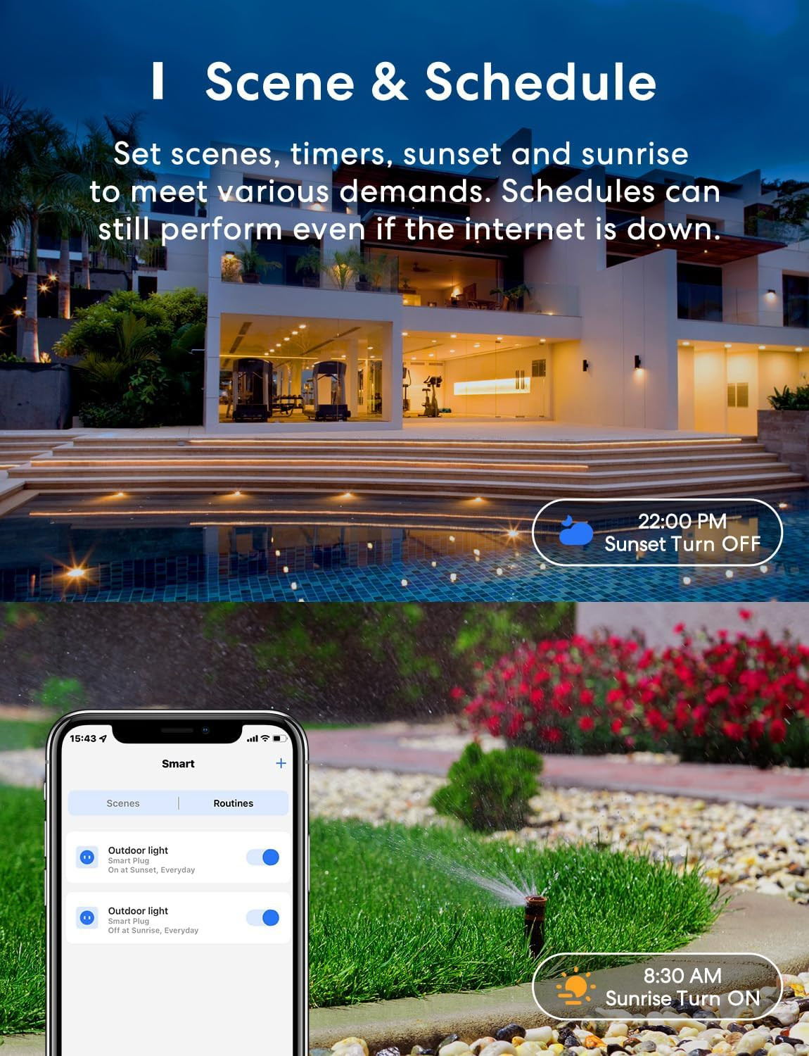 Outdoor Smart Plug Compatible with Homekit, Alexa and Smartthings | Work with Go